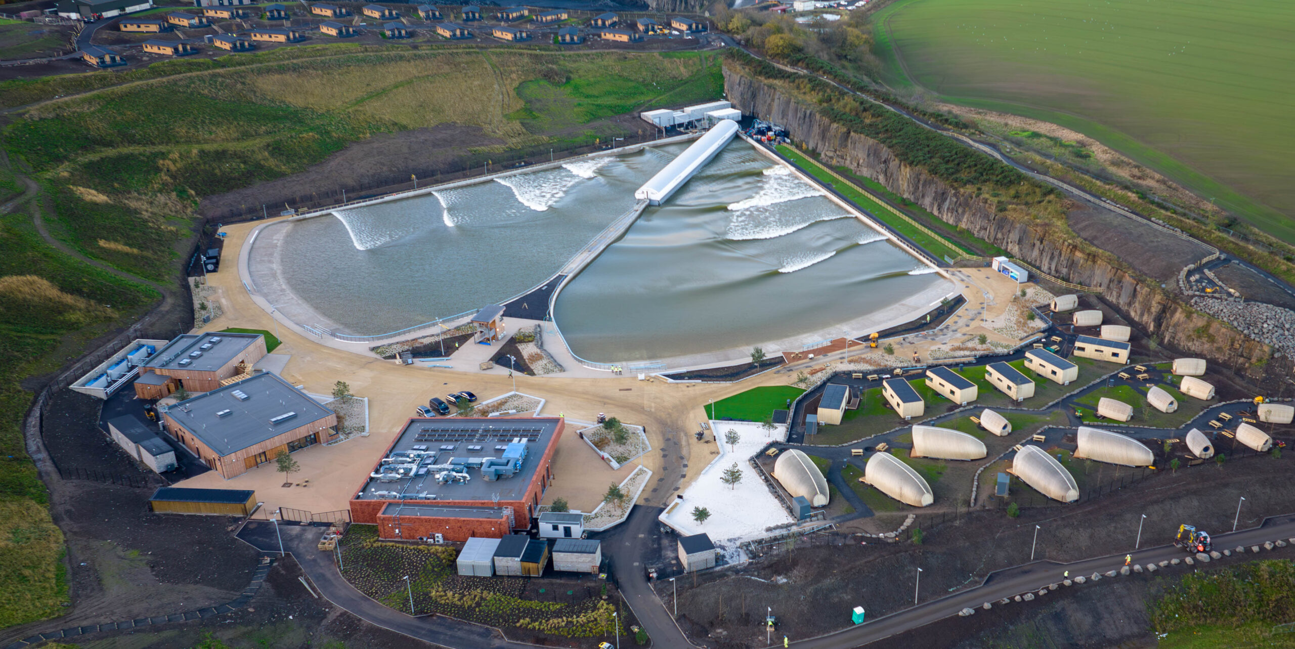 Arial view of the Lost Shore site