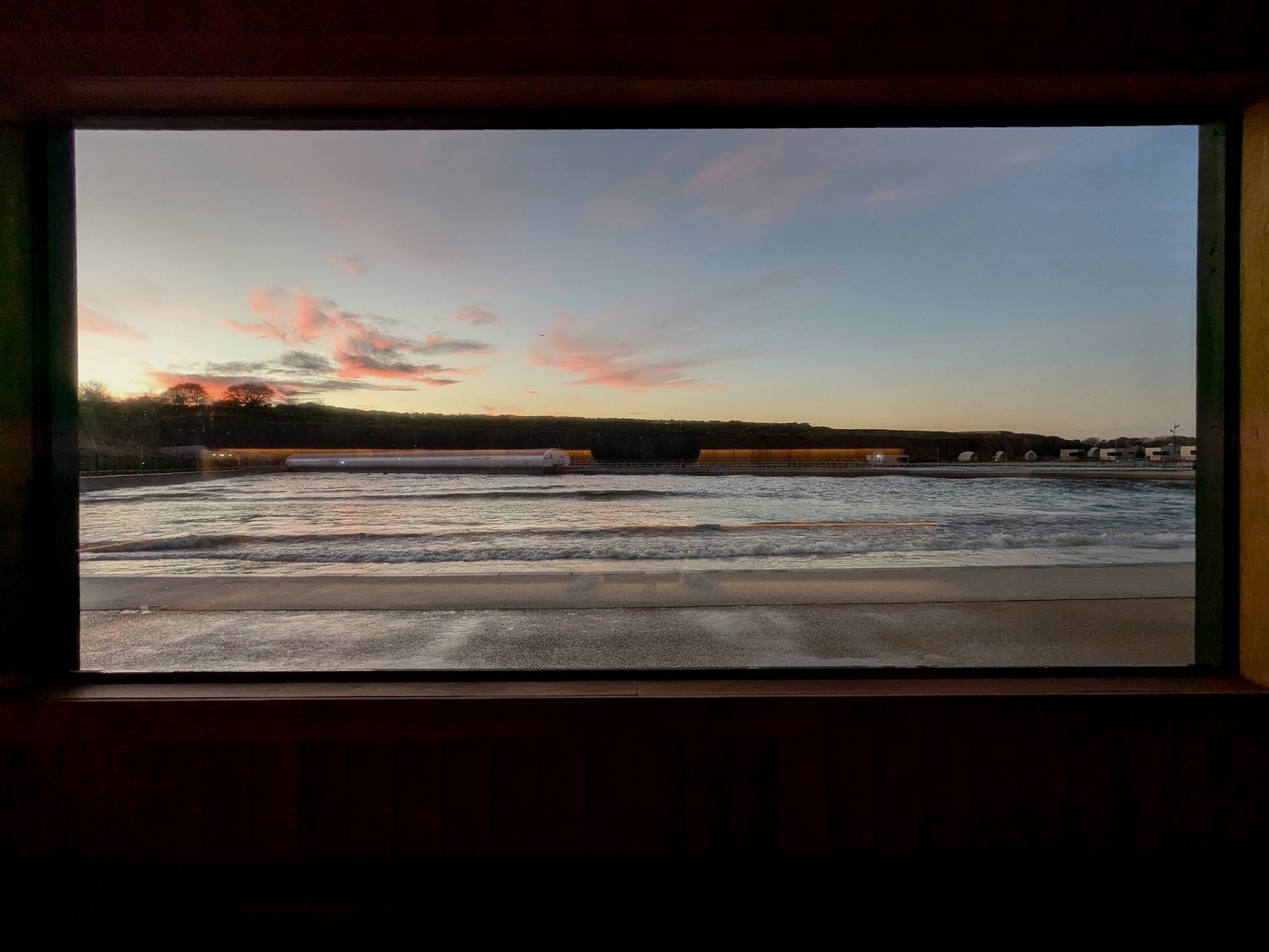 View from the sauna to the lagoon